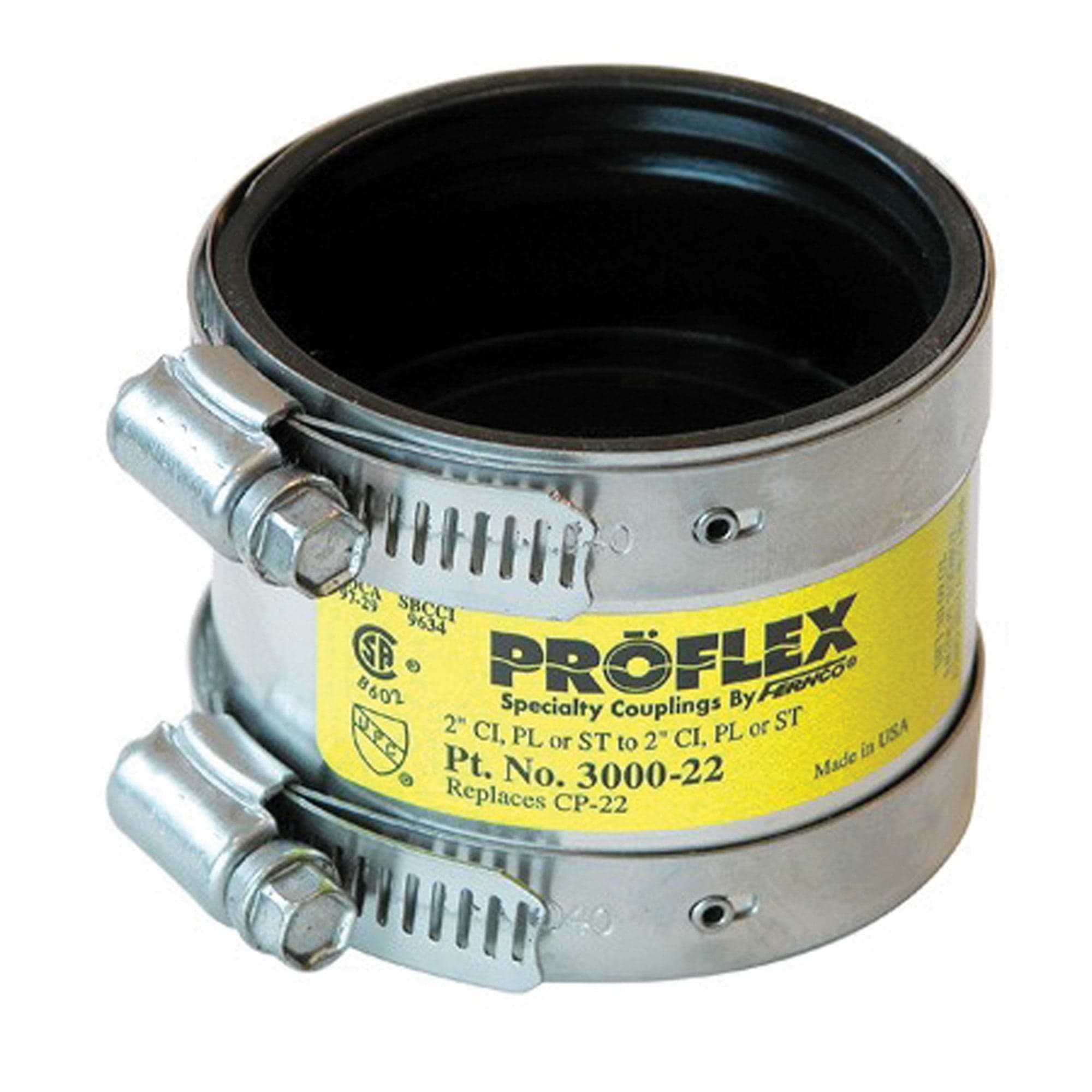 Fernco 3000-22 Proflex Shielded Coupling - 2" x 2" - Walmart.com