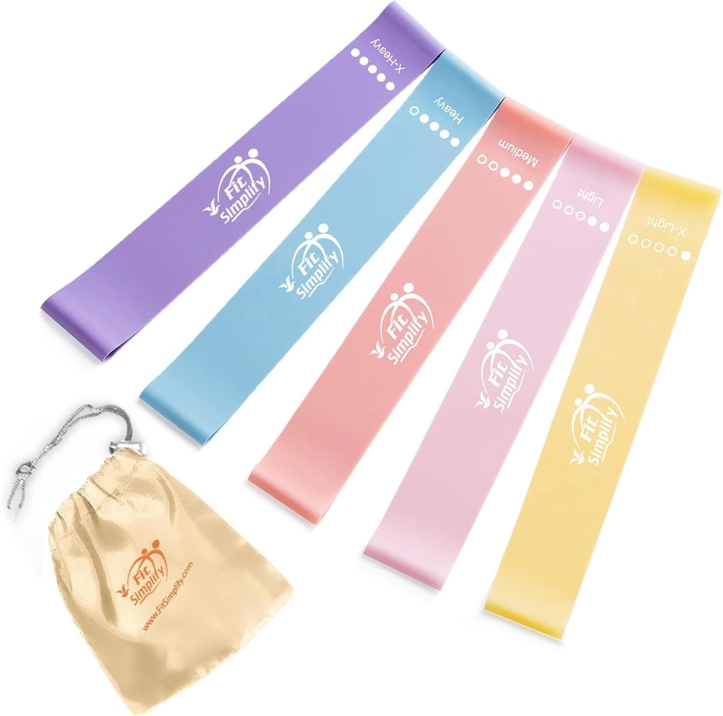 Fit Simplify Resistance Loop Exercise Bands with Instruction Guide and ...