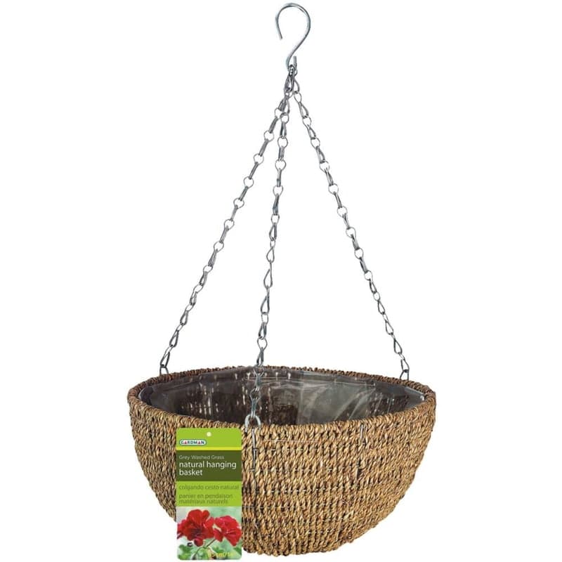 gardman r490 woven rope hanging basket, 14" diameter - Walmart.com