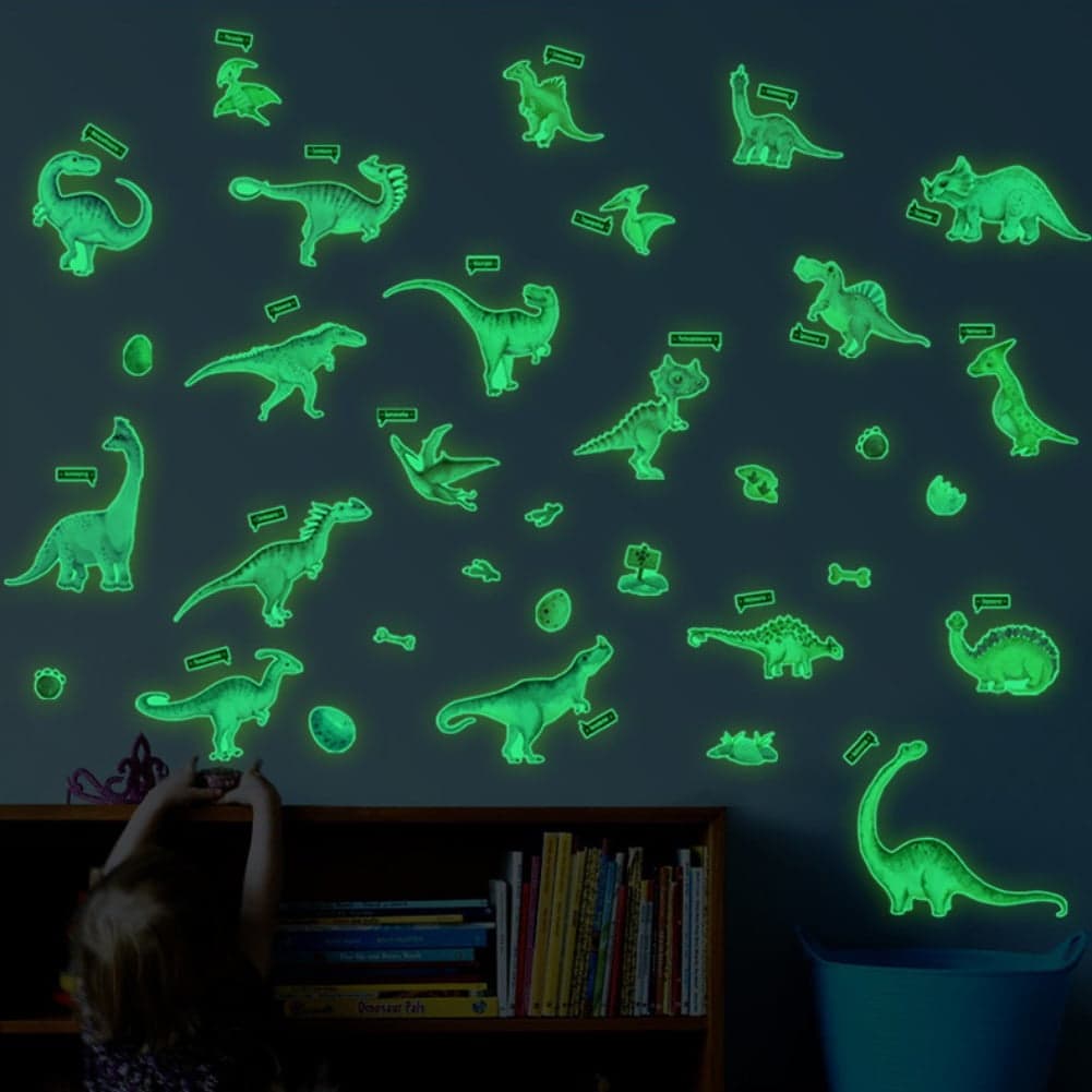 Walplus Glow in the Dark Dinosaur Wall Stickers