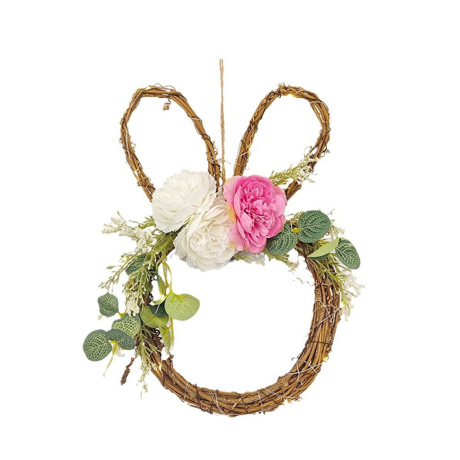Great Decor Easter Bunny Wreath for Front Door,Easter Decorations 12.6 ...