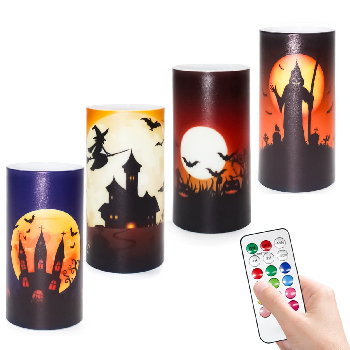 Lights4fun Battery Operated Flameless LED Candles with Timer