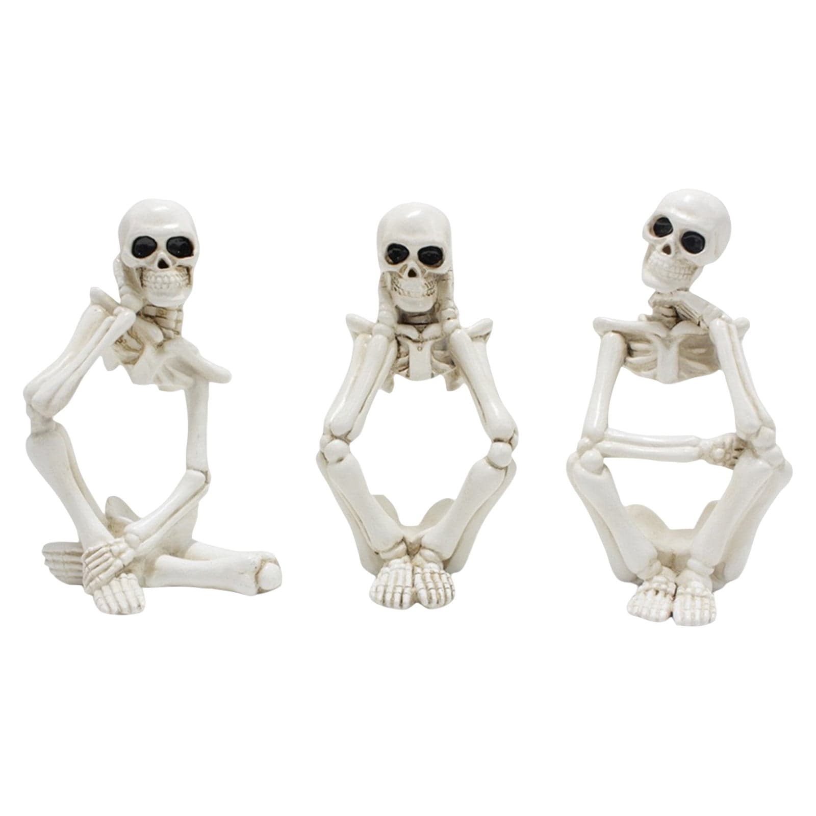 Halloween Party, Skeleton Decorations, Three Posable Movable Figures ...