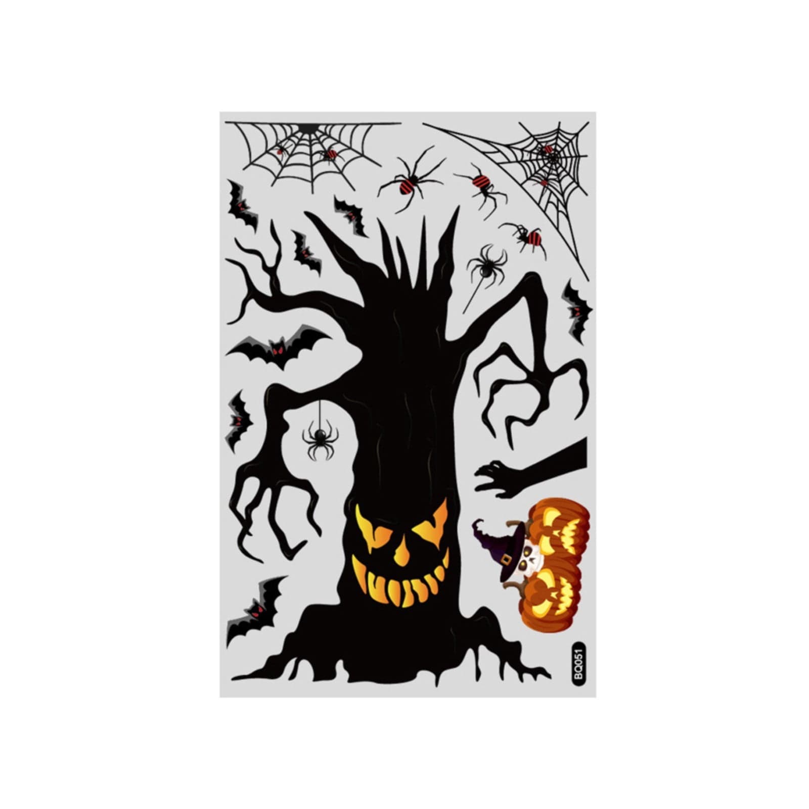 Halloween Wall Decals Decor - Halloween Wall Stickers Ghost Face Tree ...