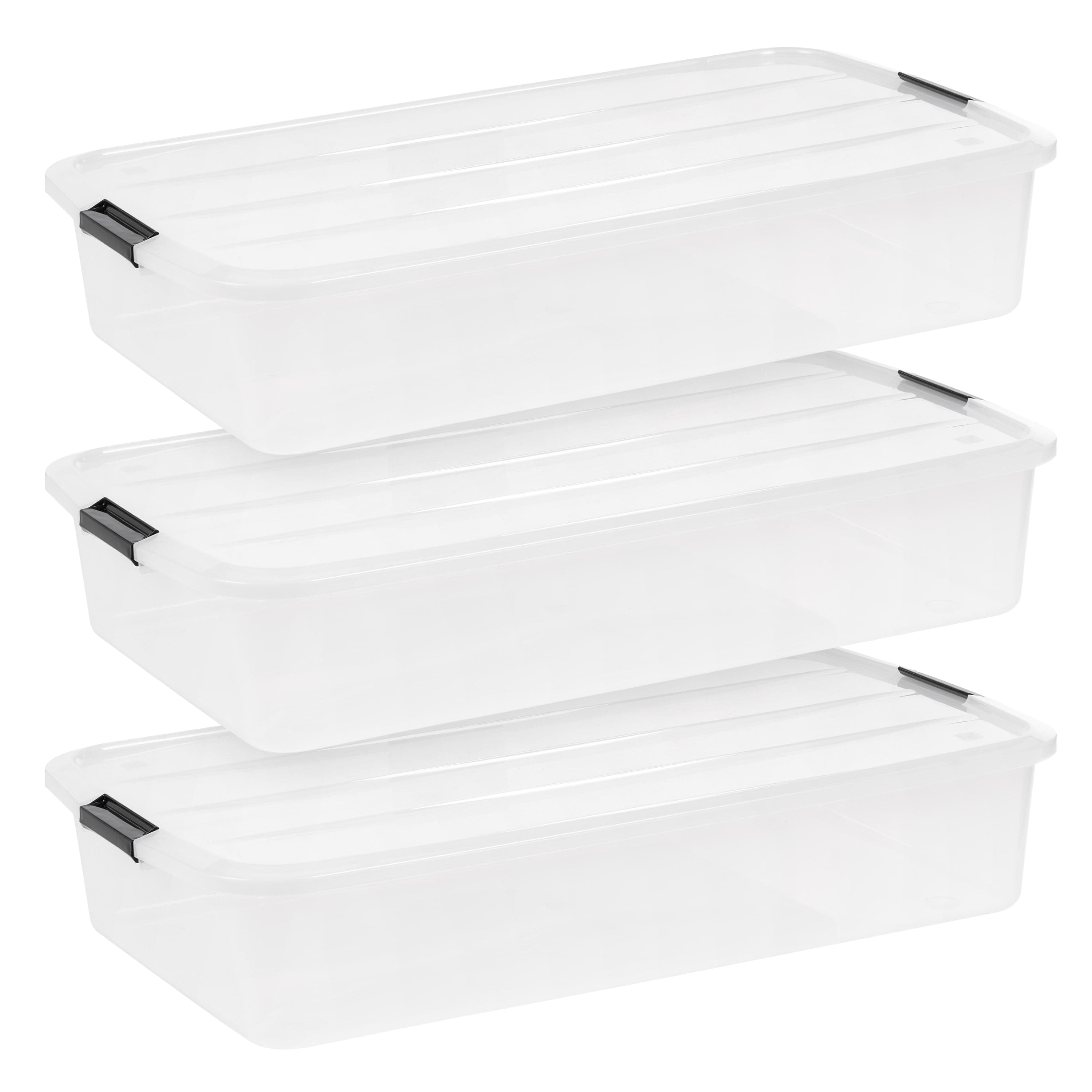 IRIS 50 Qt. Plastic Storage Bins with Lids, Stackable Storage ...