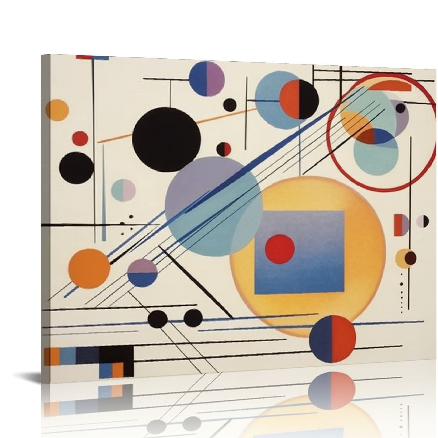 JEUXUS Large Framed Canvas Wall Art Wassily Kandinsky Composition VIII ...