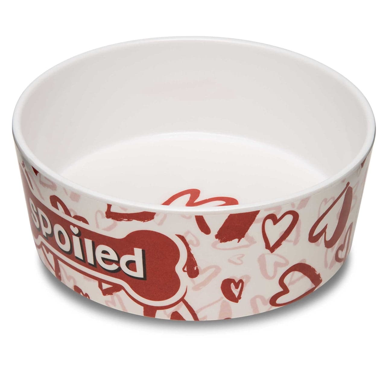 Loving Pets Dolce Moderno Spoiled Red Heart Dog Bowl - Walmart.com