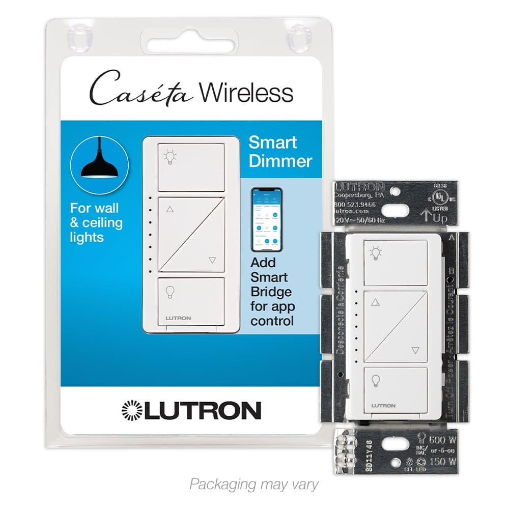 Lutron Caseta Wireless Smart Lighting Dimmer Switch, Touch Dimmable LED ...