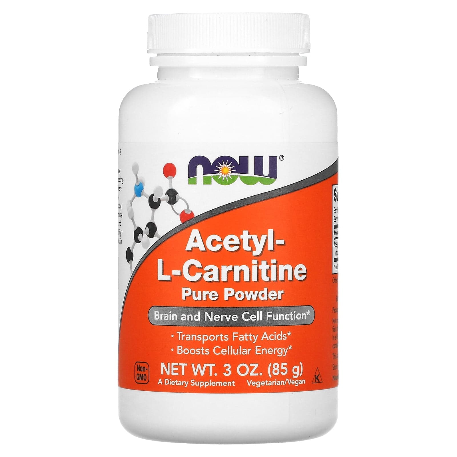 NOW Acetyl L-Carnitine Pure Powder, 57 Servings - Walmart.com