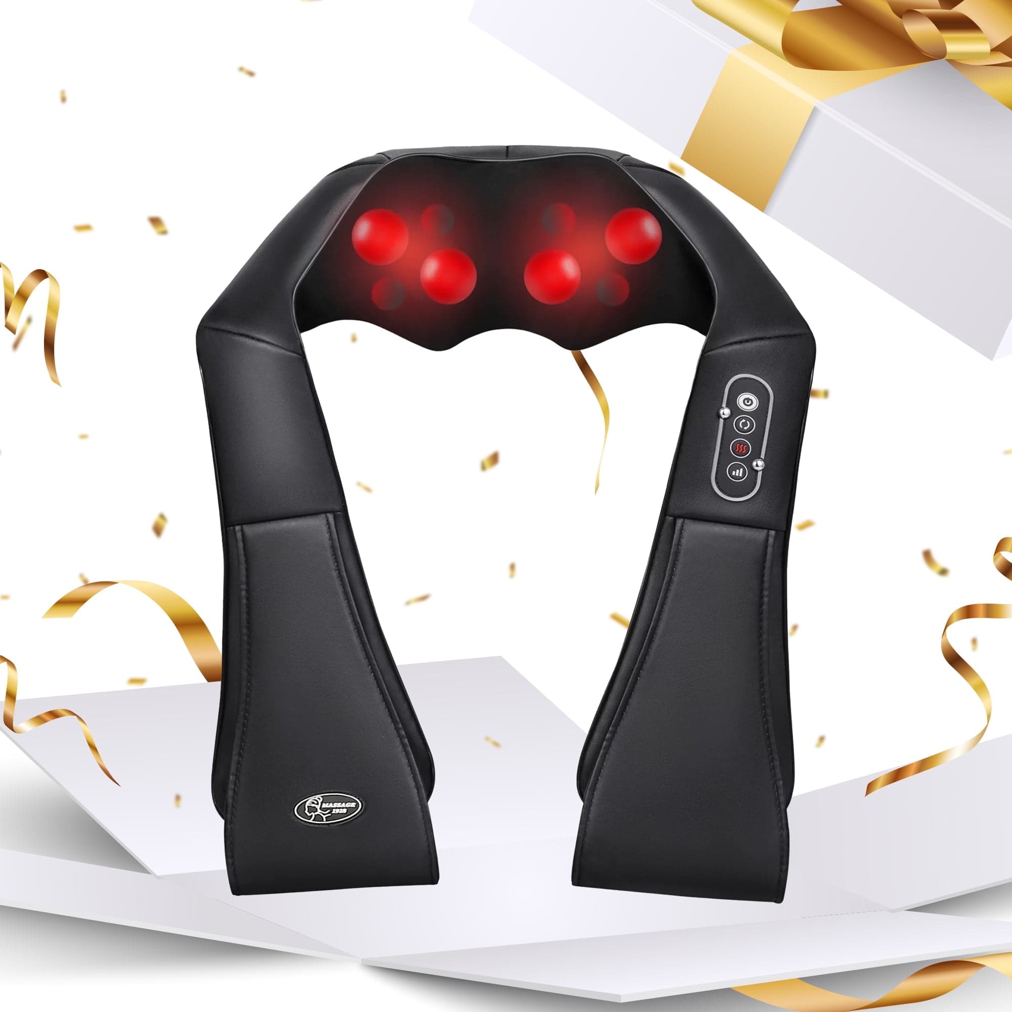 Naipo Shiatsu Back and Neck Massager with Heat Deep Kneading Massage ...