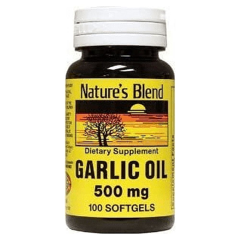 Nature's Blend Herbal Garlic Oil 500Mg Heart Health Immunity Support ...