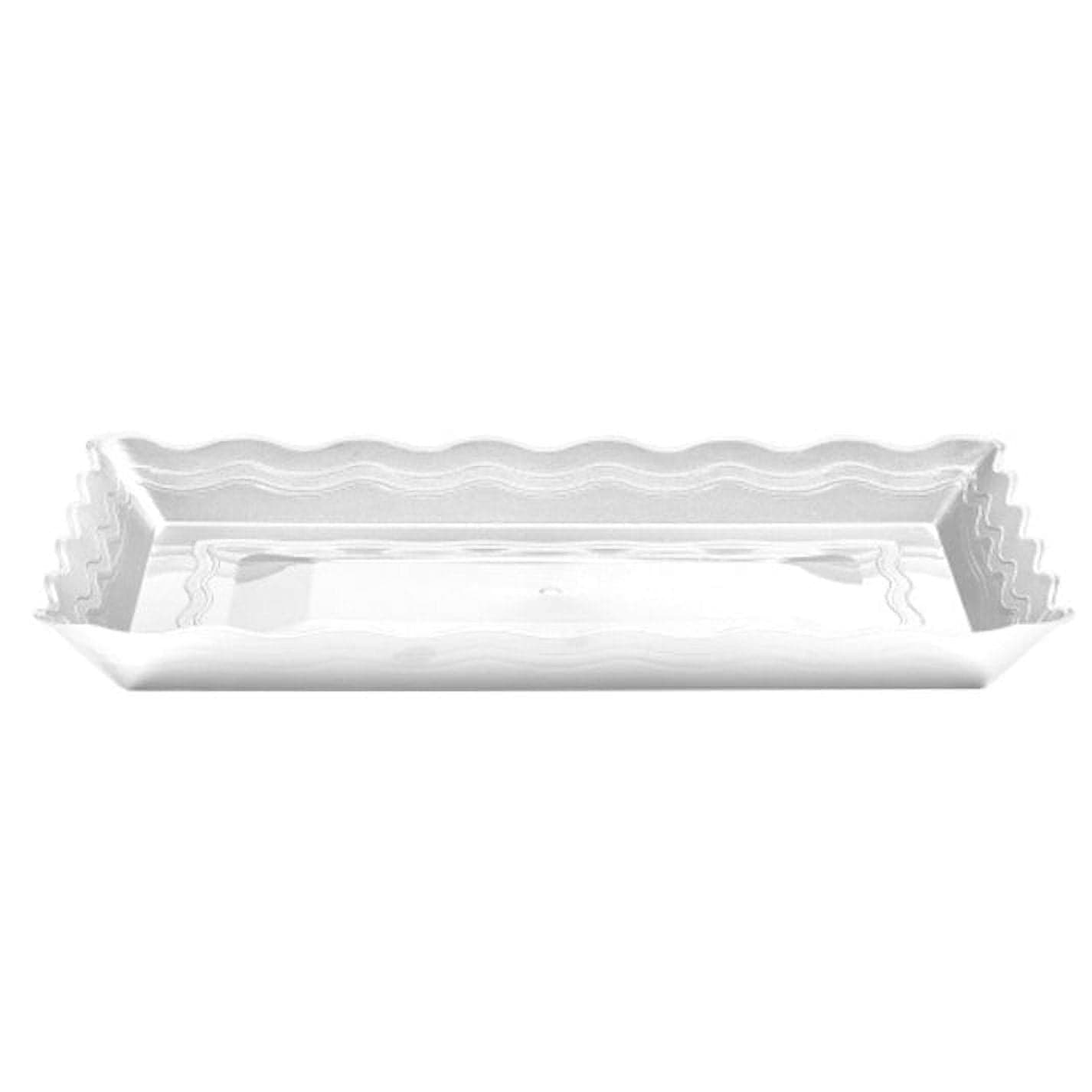 VeZee's Hanna K. Signature 12 White Plastic Plastic Serving Trays ...