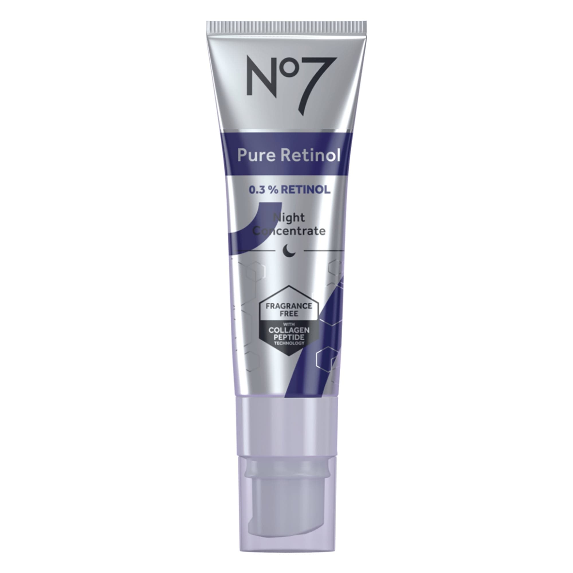 No7 Pure Retinol 0.3% Night Concentrate, Collagen Peptides, Wrinkle ...