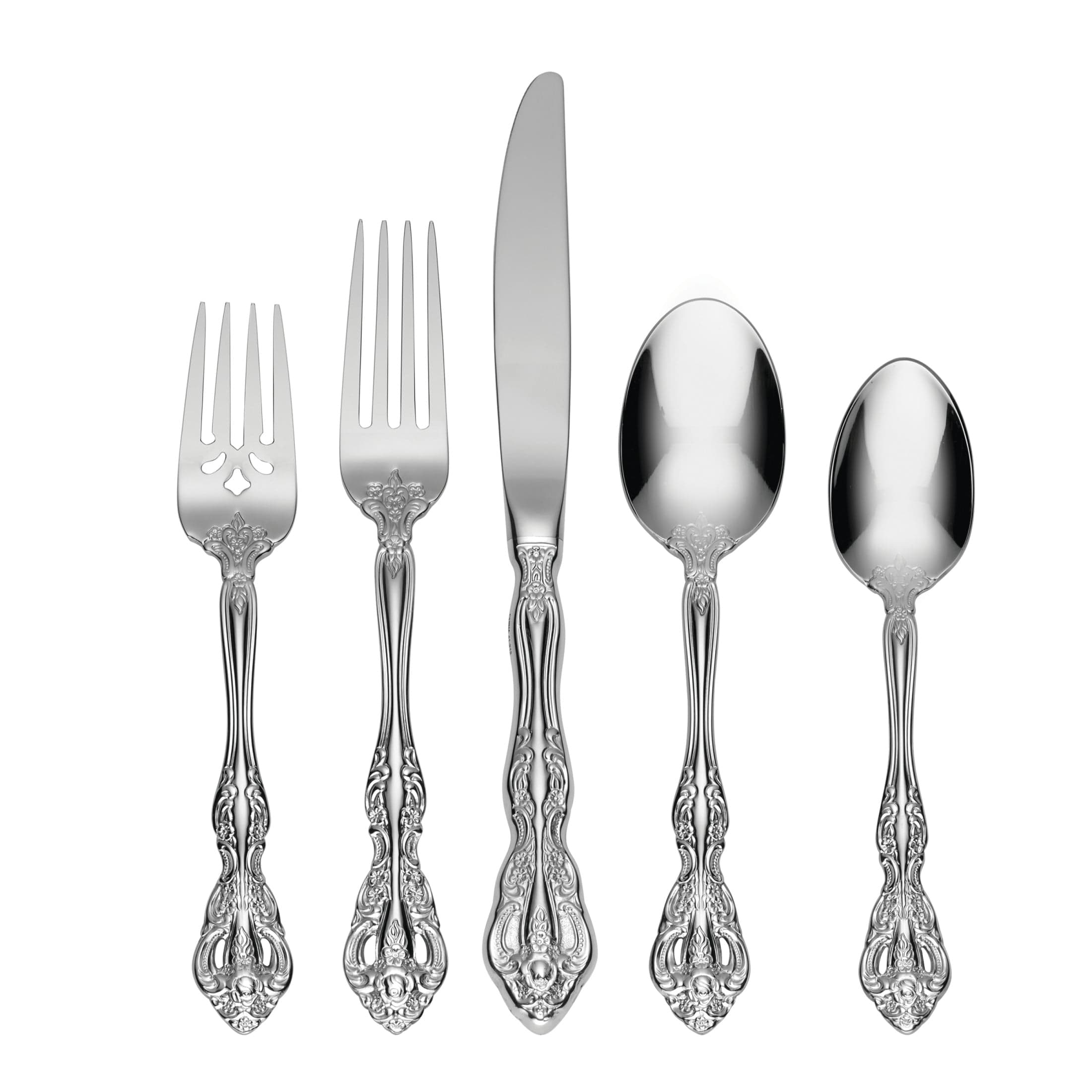 Oneida Michelangelo 20pc Stainless Steel Flatware Set, Serving Pieces ...