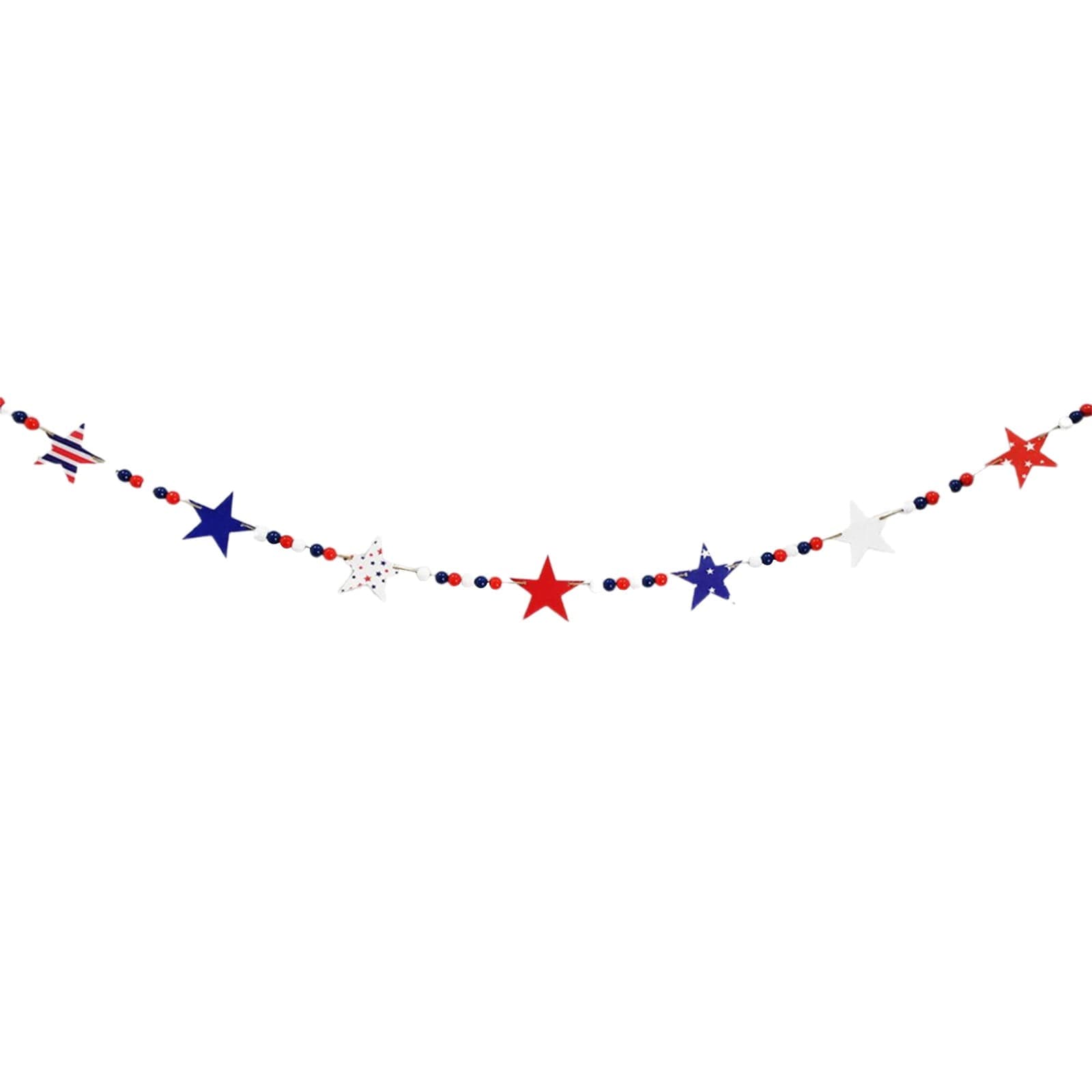 Patriotic Decorations Party Favors Patriotic Star Garland 10Ft Red ...