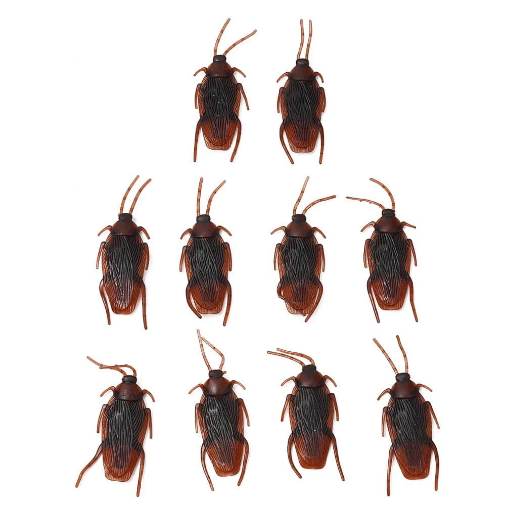 Realistic Prank Cockroaches Joke Trick Toy Set Funny Fake Insects Props ...