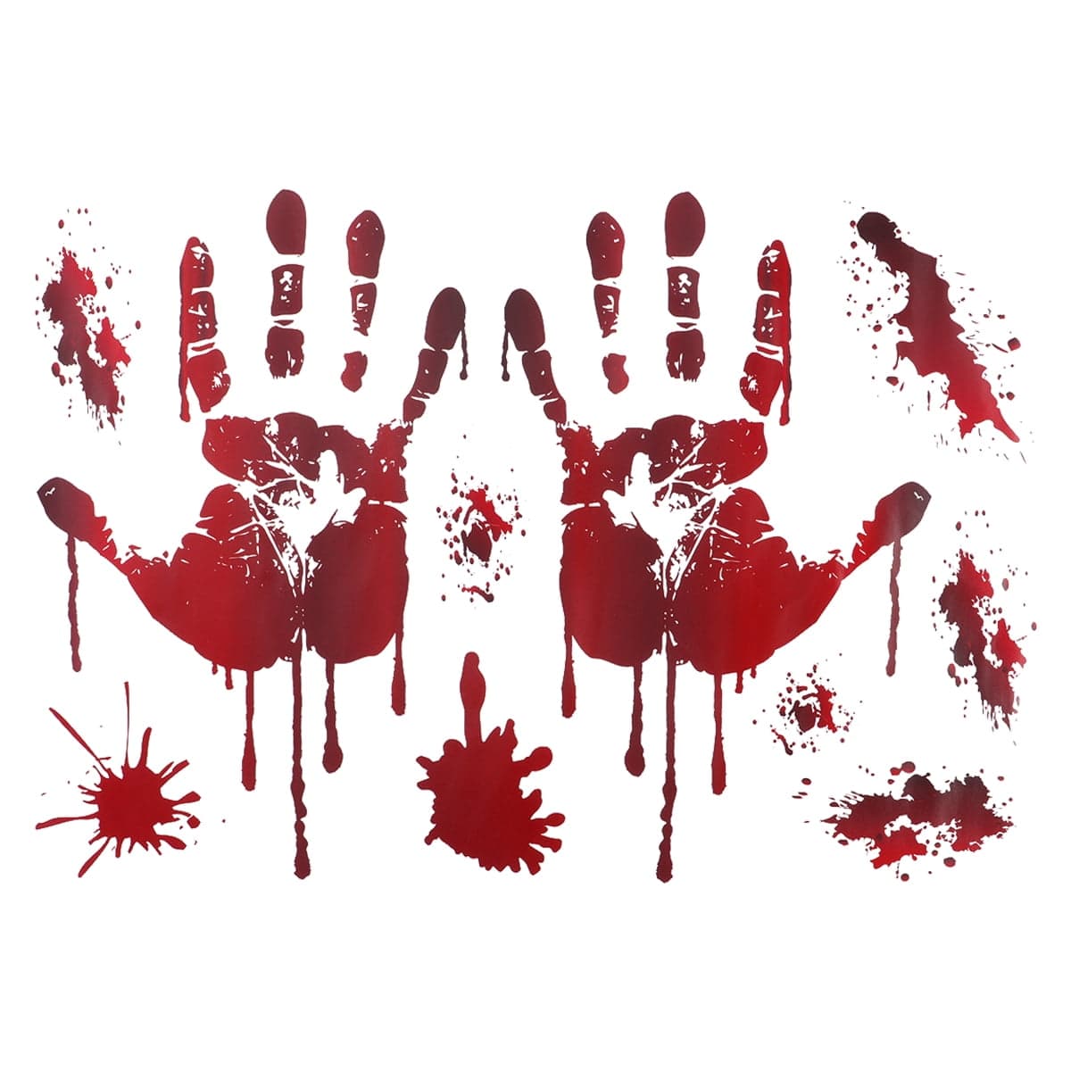 Scary Halloween Bloody Handprint Stickers For Wall Home Decal Party ...