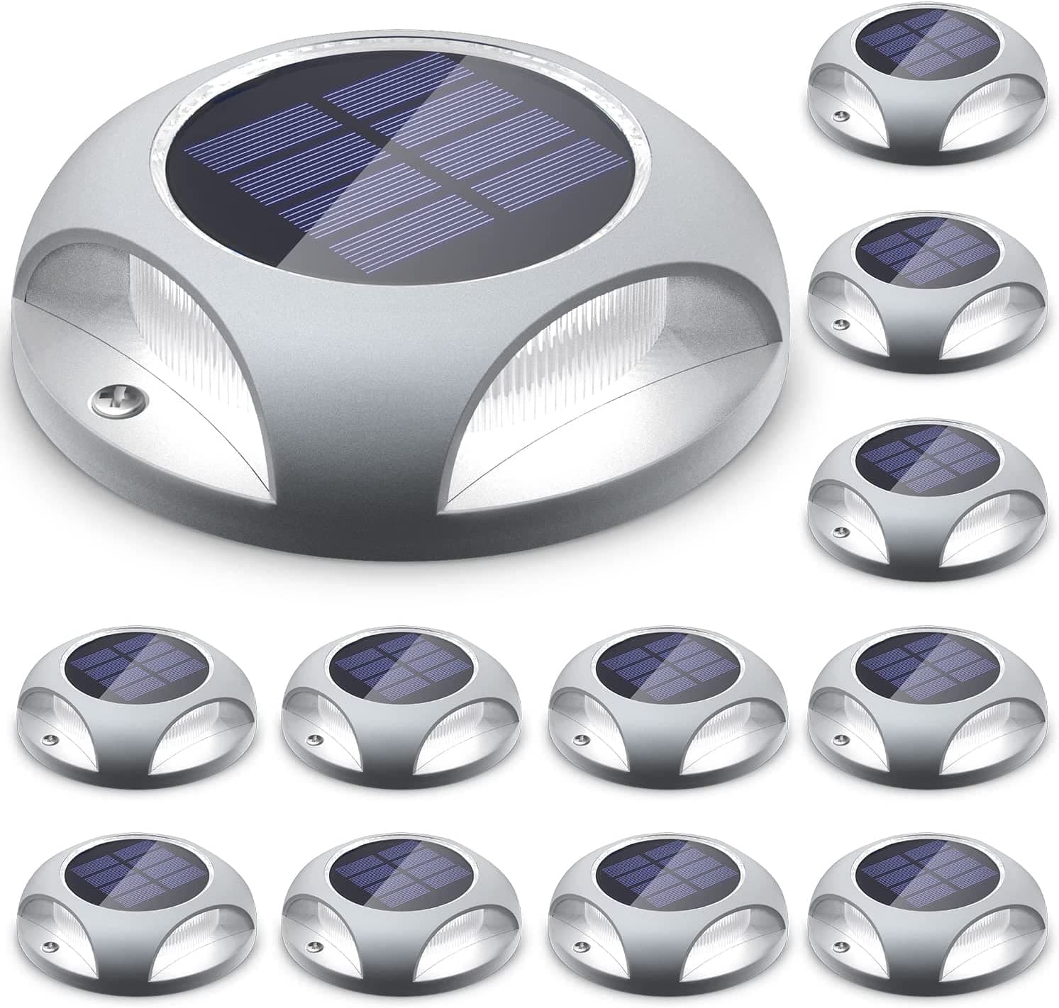Solar Deck Lights Outdoor LED Driveway Markers Dock Light Marine ...
