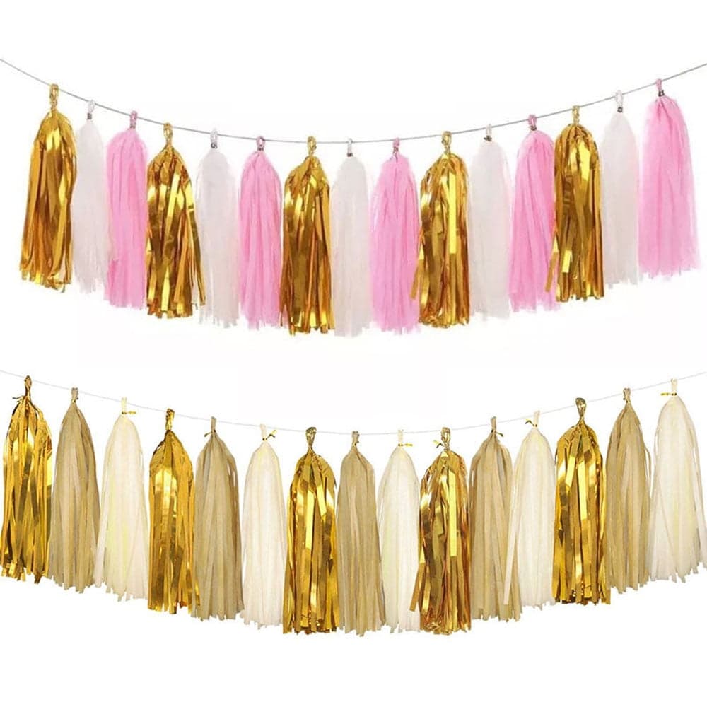 Tassel Streamers Party Decorations Tissue Paper Tassels Banner, Hanging ...