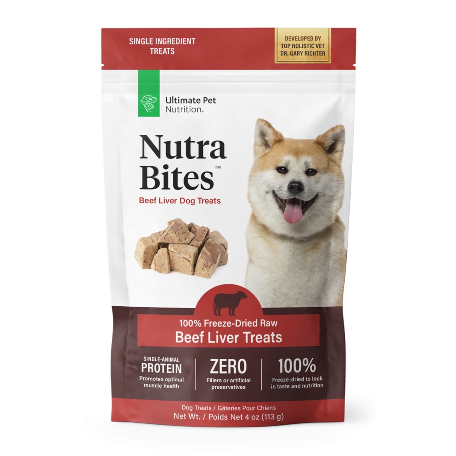 Ultimate Pet Nutrition Nutra Bites Freeze Dried Raw Beef Liver Dog ...