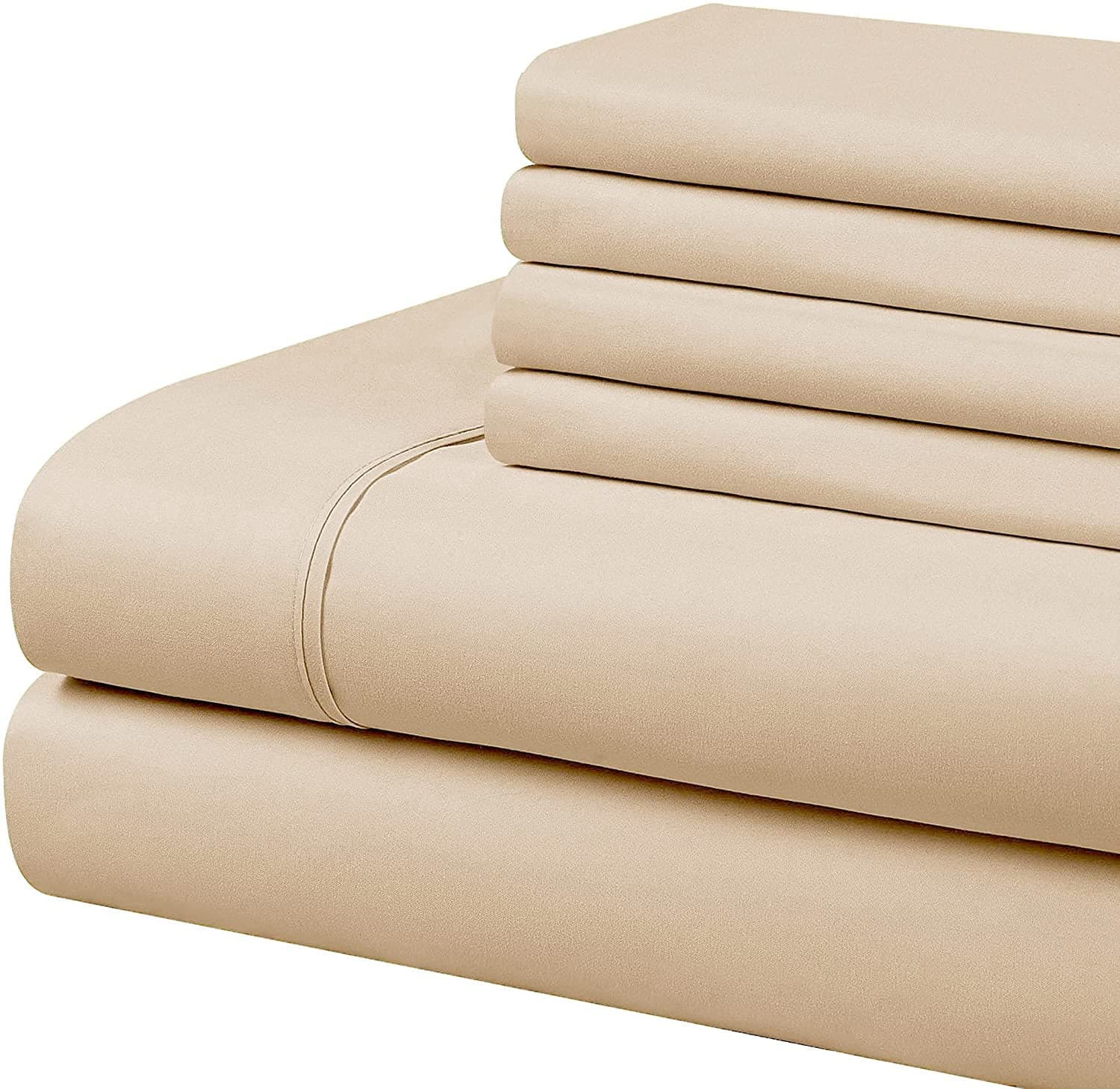 Ultra-Soft 6 Piece Luxury Bamboo Sheet Set, 14" Inch Deep Pocket Fitted ...