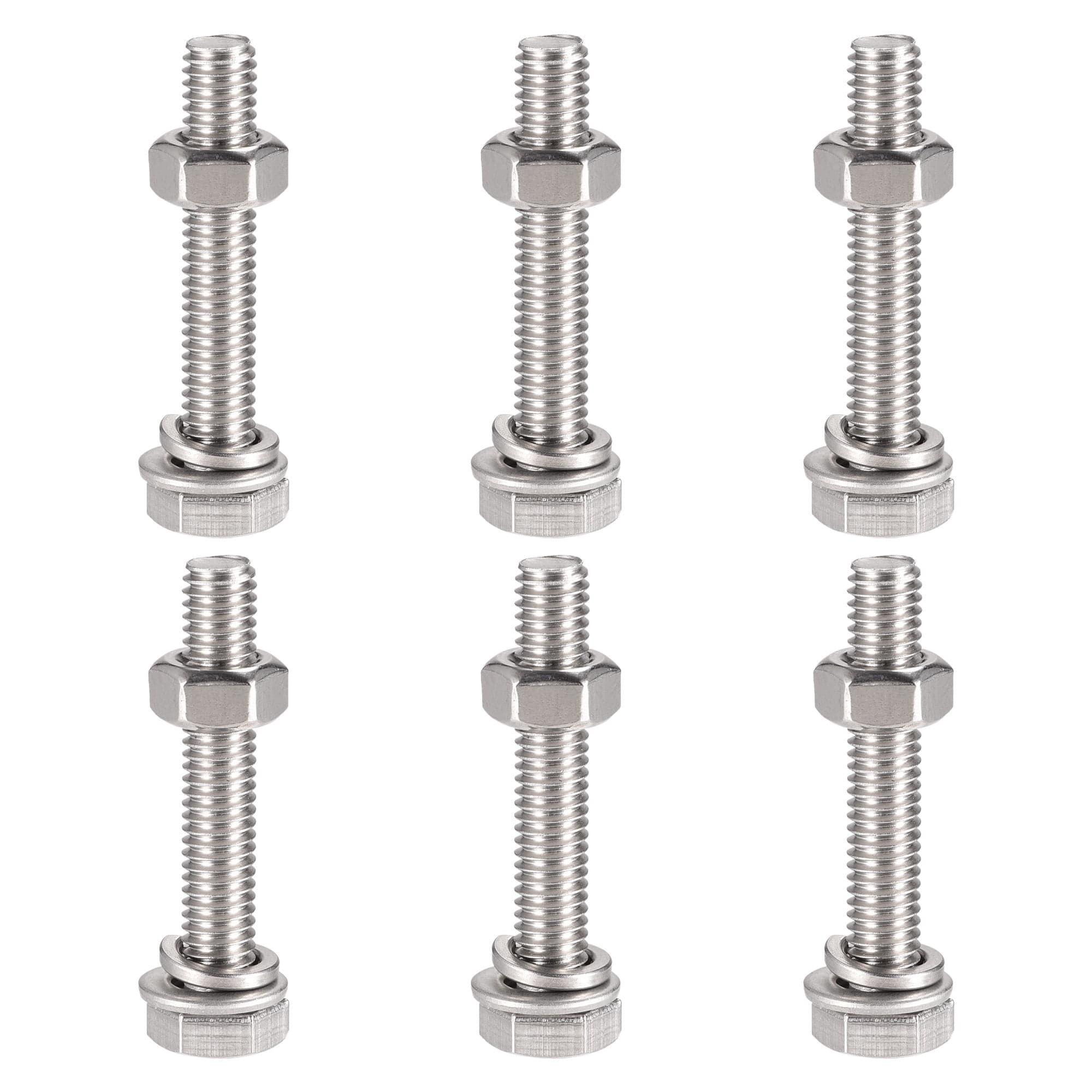 Uxcell M6 x 35mm 304 Stainless Steel Hex Head Scr…
