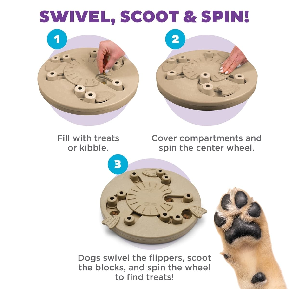 NINA OTTOSSON BY OUTWARD HOUND Hide N' Slide Puzzle Game Dog Toy ...