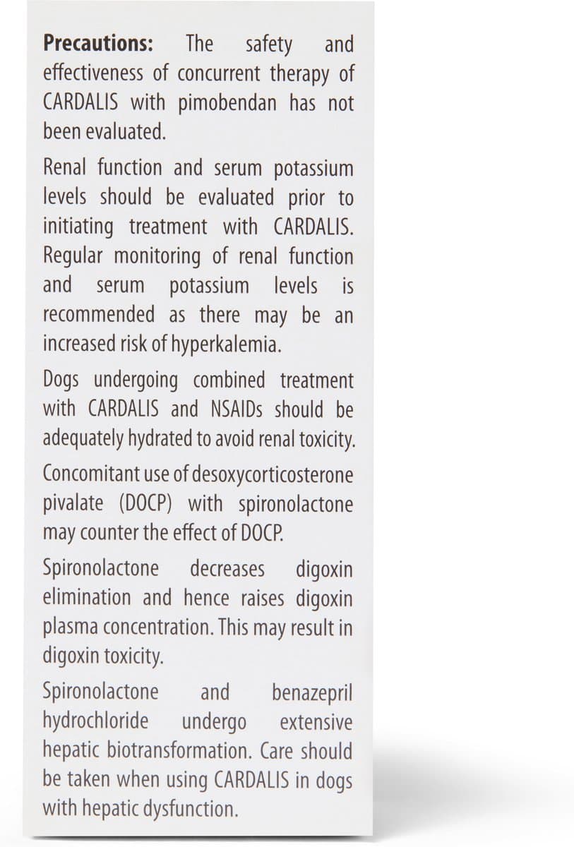 CARDALIS (Spironolactone/Benazepril) Chewable Tablets for Dogs, 80mg ...