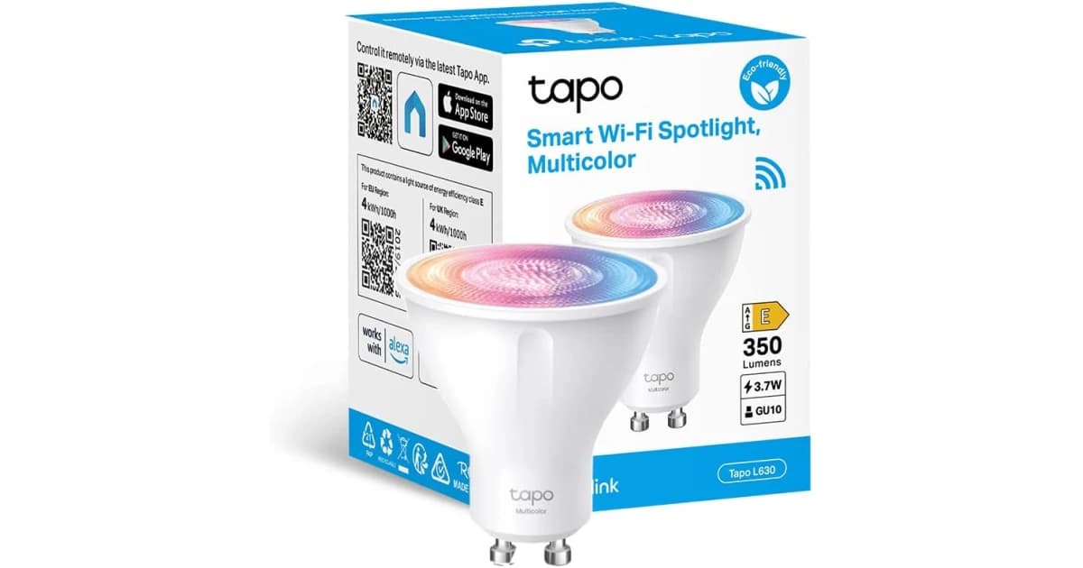 TP-Link Tapo L630 Smart Led Bulbs GU10 Wi-Fi Multicolour LED Spotlight ...
