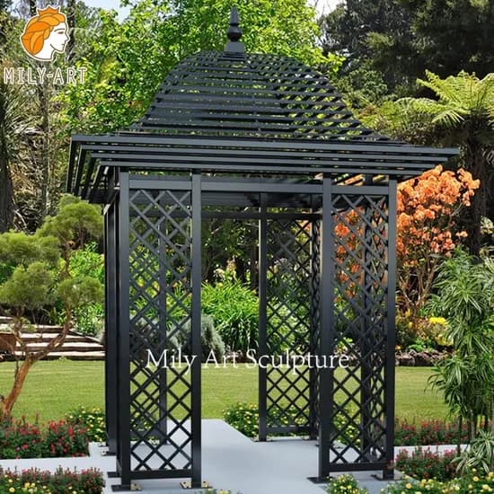 Classic European Style Patio Iron Pavilion Custom Lattice Gazebo ...