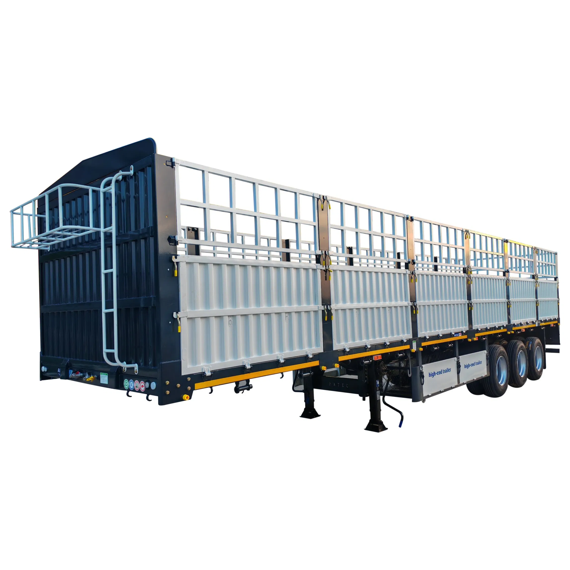 3 Axles Fence Trailers High Cargo Trailer for Livestock Animals ...