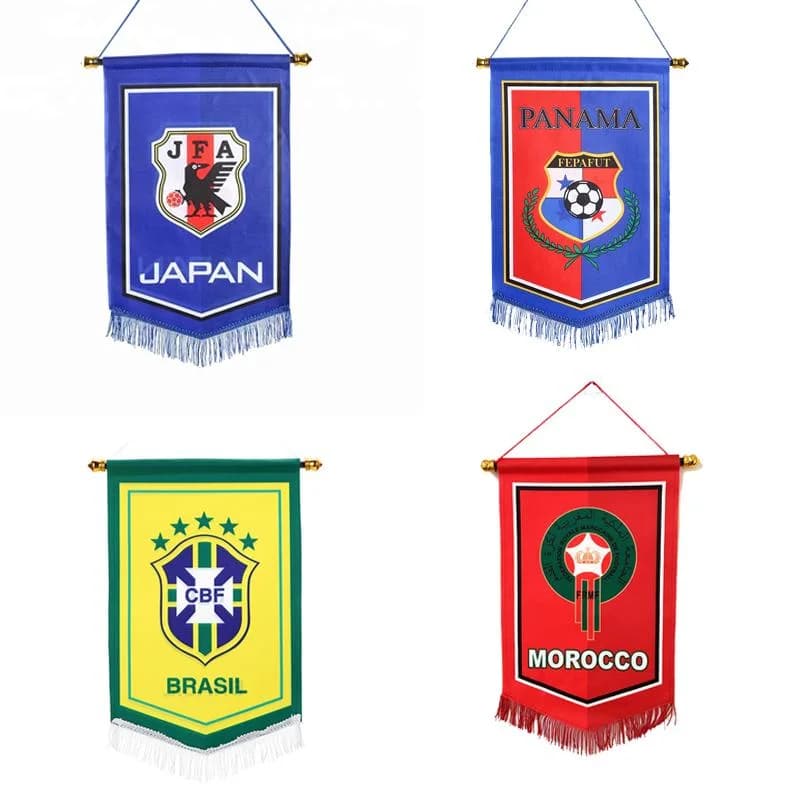 Custom High Quality Sports Soccer Club Hanging Pennants/Football Club ...