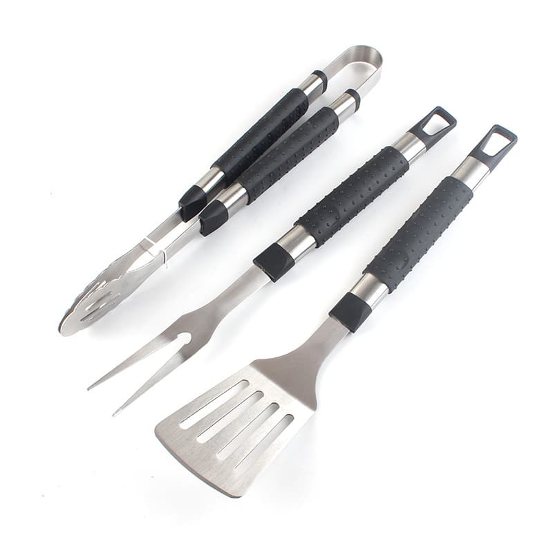 Stainless Steel 3-Piece Barbecue Tools Outdoor Household BBQ Tool Set ...