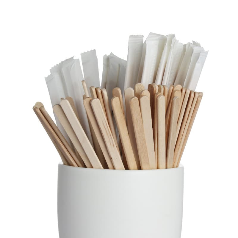 Bamboo Wooden Coffee Stirrer Swizzle Drink Sticks - Wooden Stick and ...