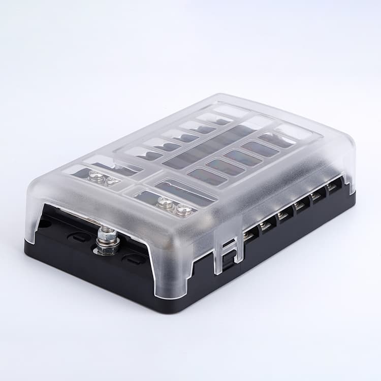 BEP Marine 12 Way Blade Fuse Box with Cover and Link