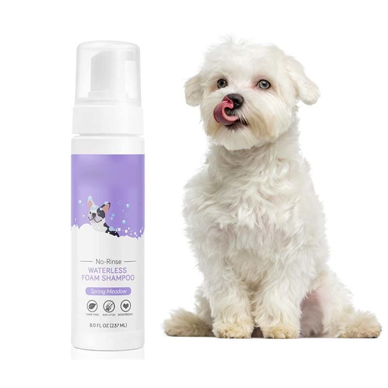 Dog Cat Organic Waterless Cleaning Grooming Shampoo Foam Rinse Dry Bath ...