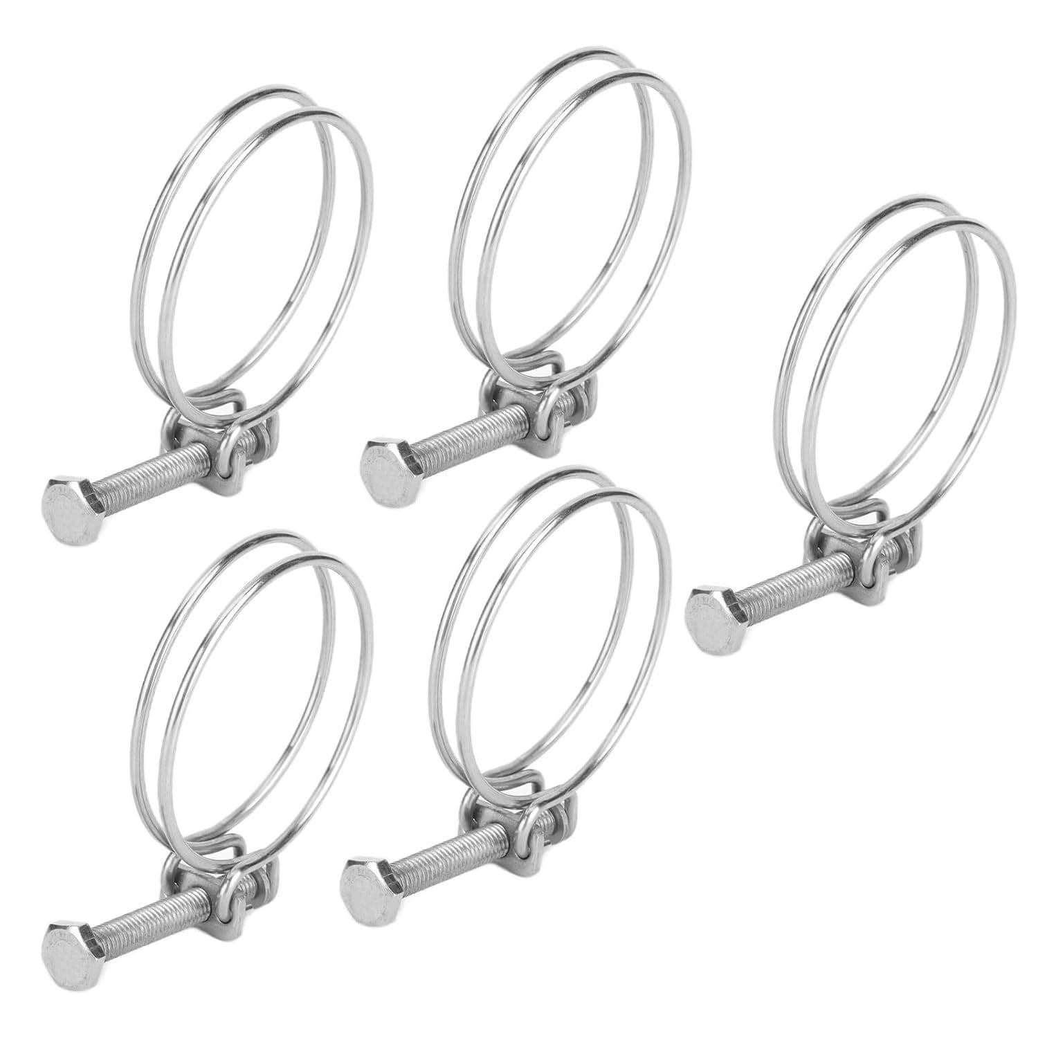 Stainless Steel Double Wire Spring Hose Clamp All Sizes Adjustable ...
