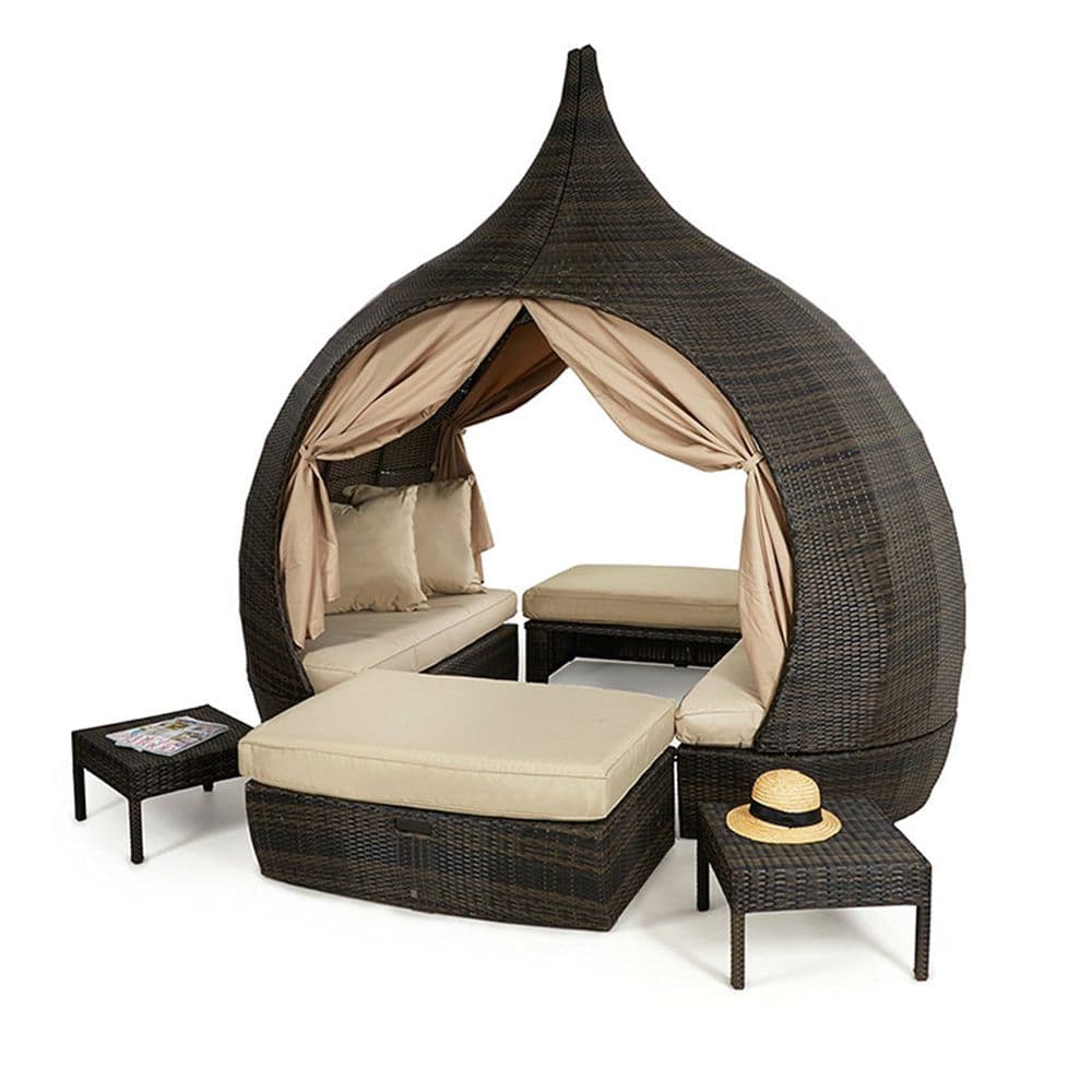 Maze Rattan Marina Daybed with Canopy