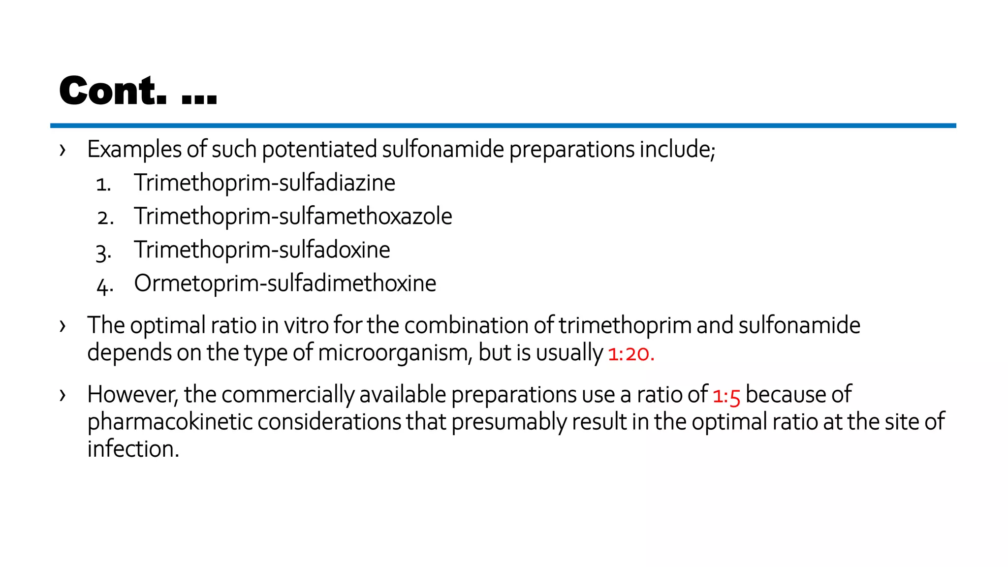 Sulfonamides and Sulfonamide Combinations Use in Animals.pptx