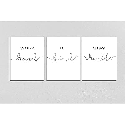 Set of 3 Work Hard,Be Kind,Stay Humble,Office Wall India | Ubuy