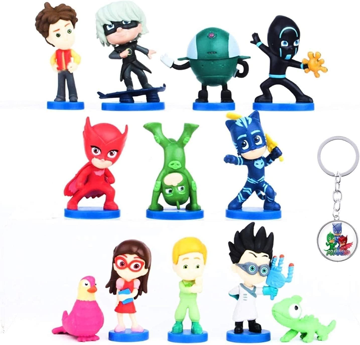 Buy PJ Masks Figures Set – 12 Pcs Party Decorations – Premium Cake ...