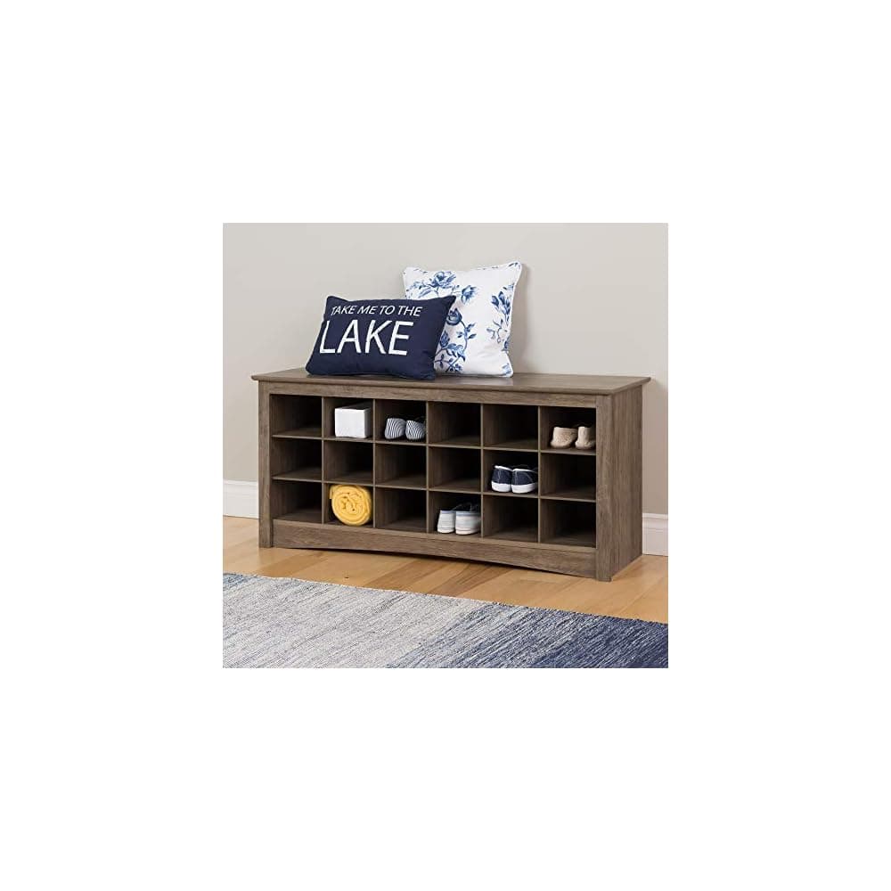 Prepac Entryway Shoe Cubbie Bench, Drifted Gray & | Ubuy India