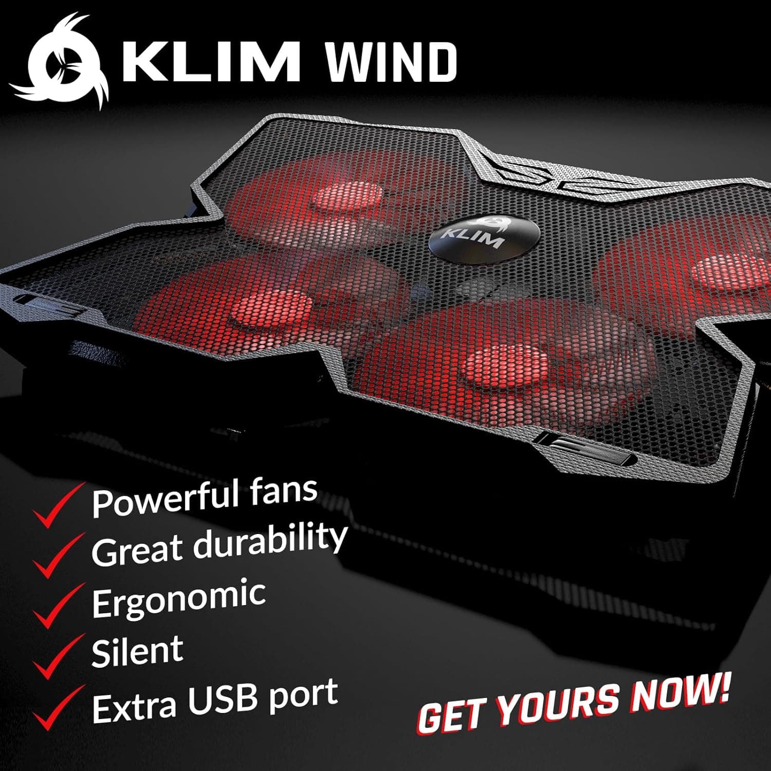 KLIM Wind Laptop Cooling Pad - Powerful Rapid Action India | Ubuy
