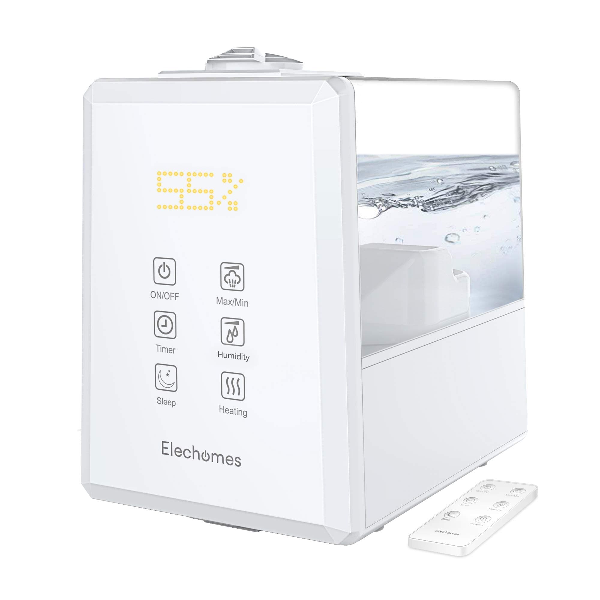 Elechomes UC5501 Ultrasonic Humidifier 6L Vaporizer Warm and Cool Mist ...