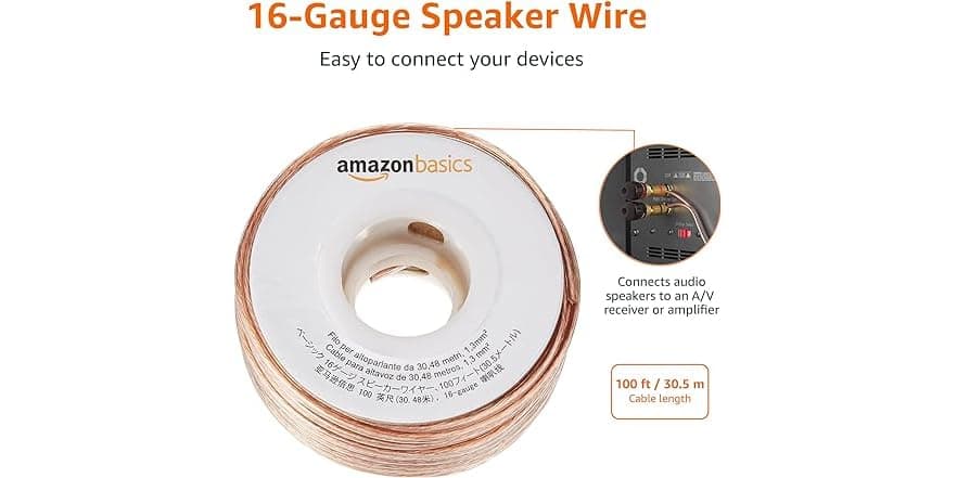 AmazonBasics 16-Gauge Speaker Wire