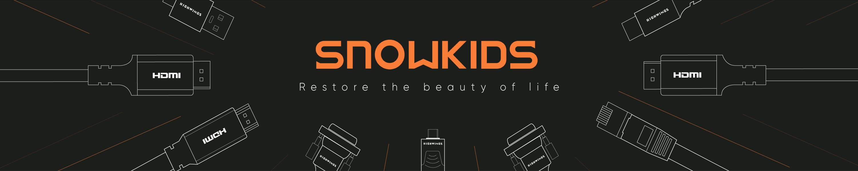 Snowkids HDMI 2.0 4K High-Speed Ethernet Braided Nylon Cable, Supports ...