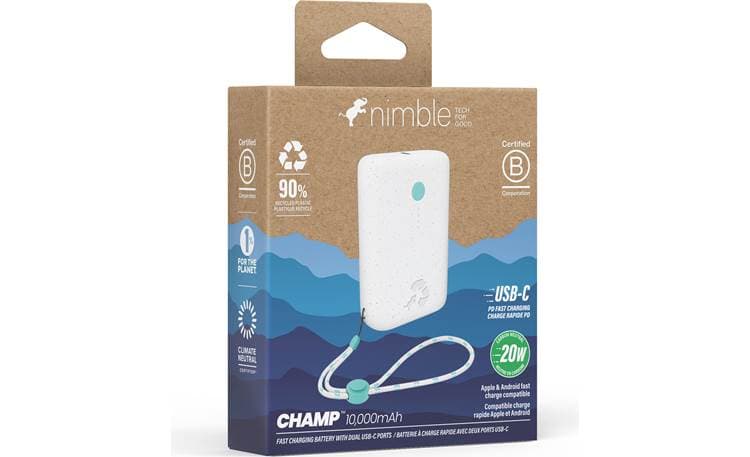 Nimble CHAMP Portable Charger (Luna White) Compact power-bank charger ...