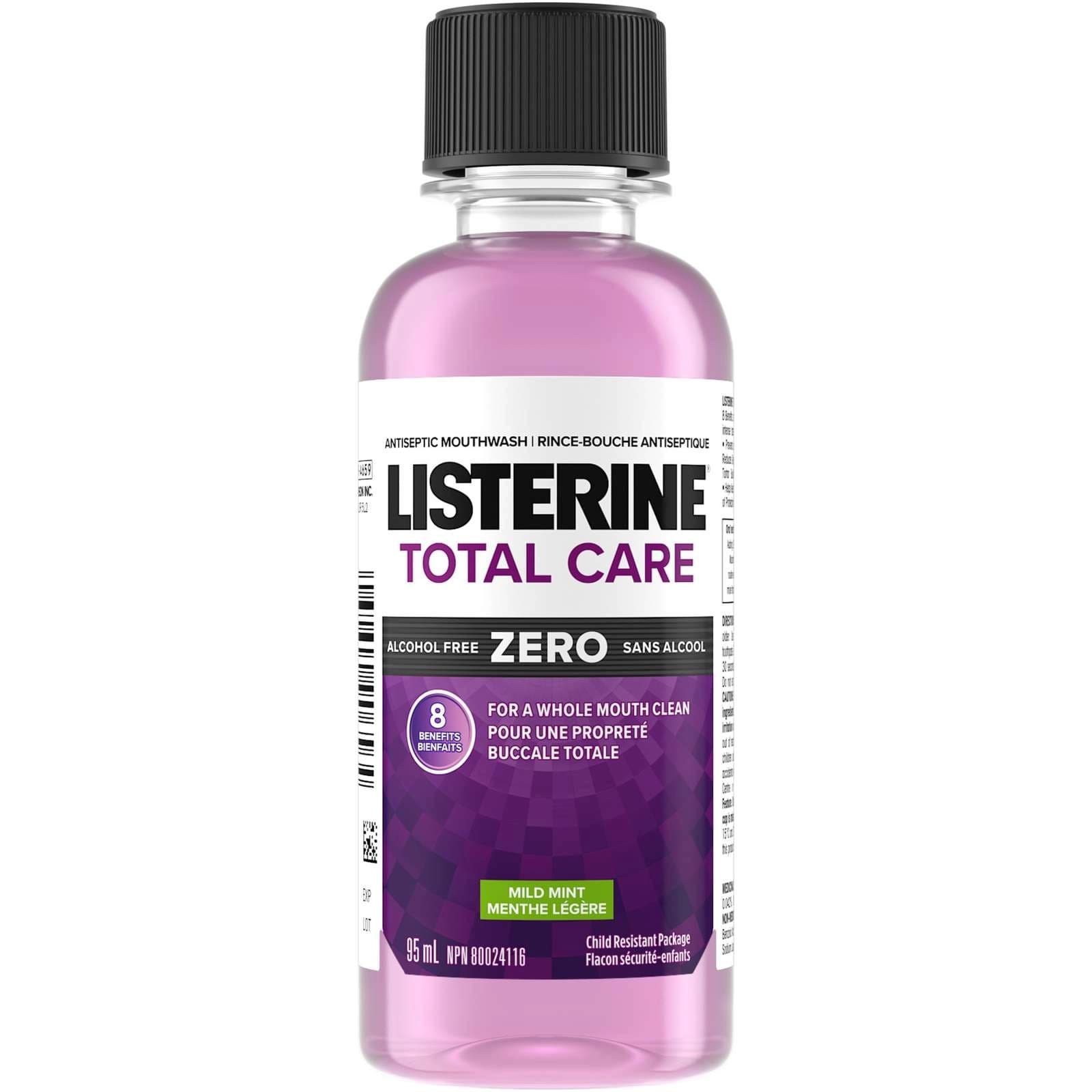 Listerine Total Care Zero Alcohol-Free Mouthwash 95ML - Eight Benefits ...