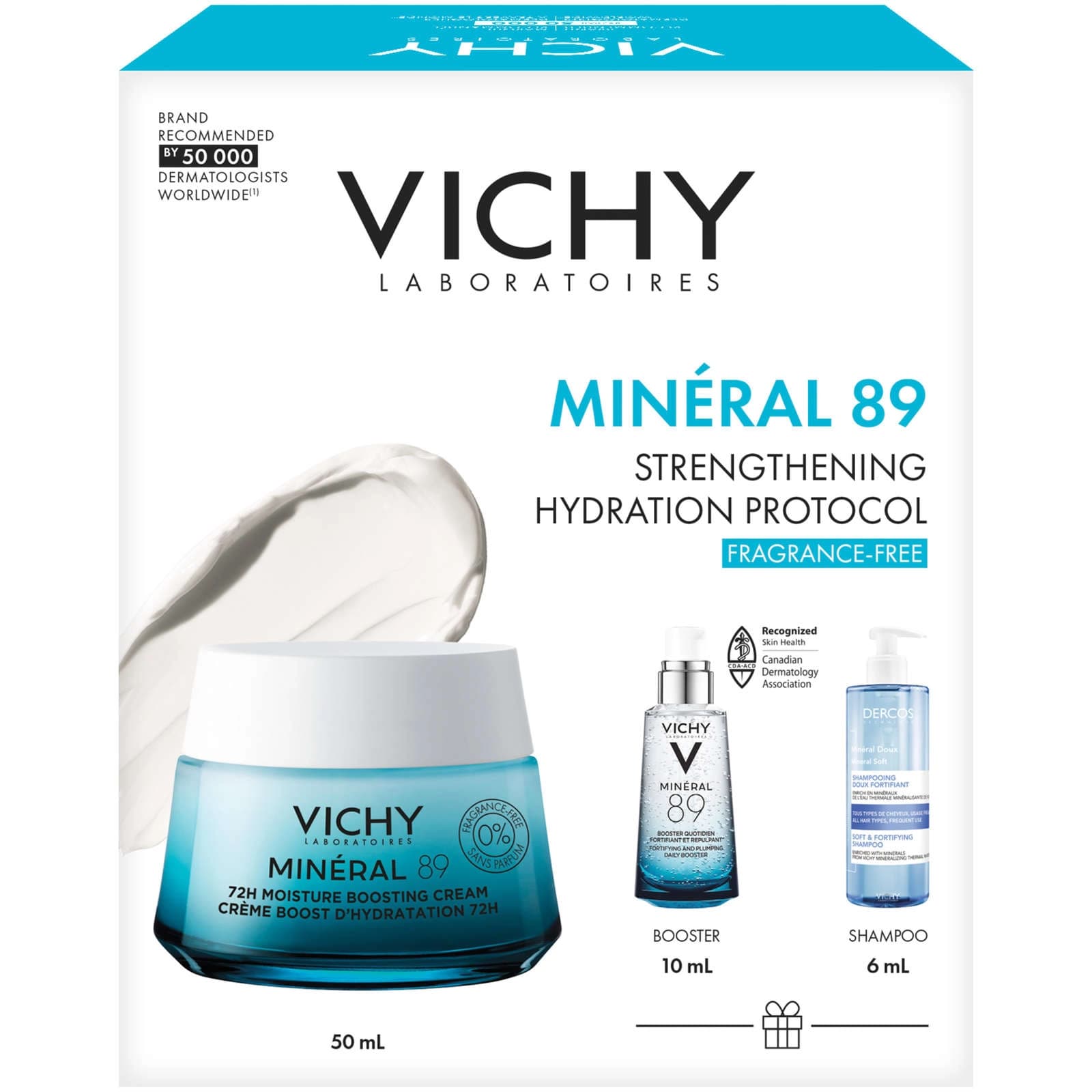 Vichy Minéral 89 72H Moisture Boosting Cream Kit with Hyaluronic Acid ...