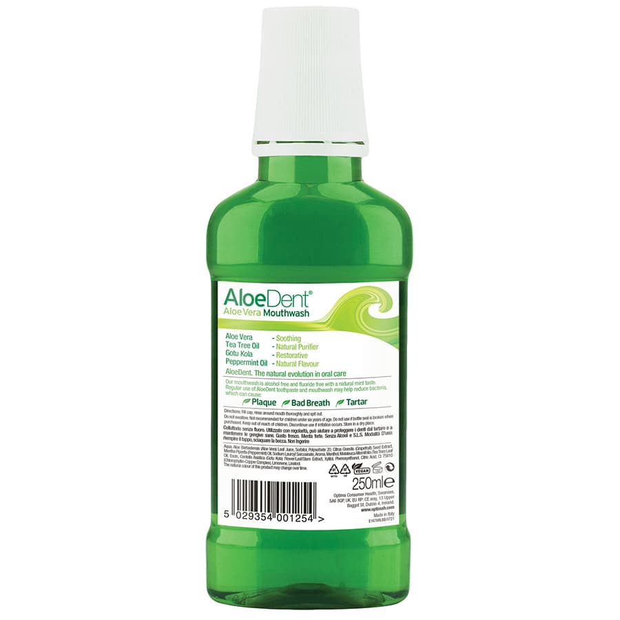 Aloe Dent Aloe Vera Mouthwash Fluoride Free - 250ml - Aloe Dent